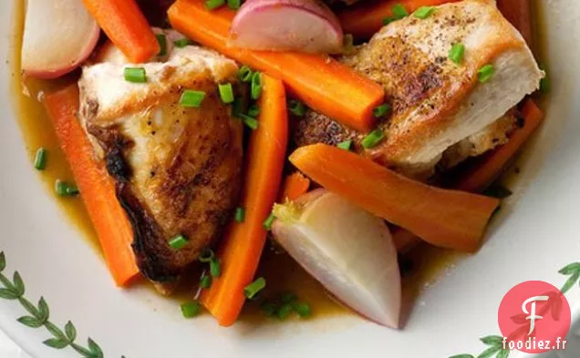 Poulet Braisé Aux Légumes De Printemps