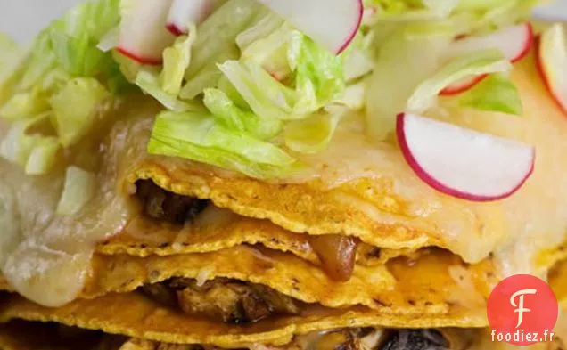 Enchiladas de Poulet Empilées