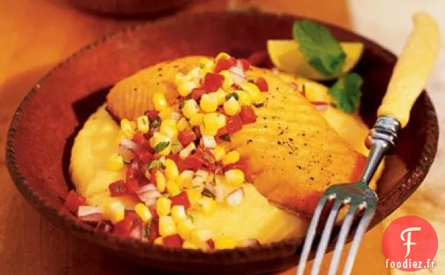 Saumon Grillé avec Relish de maïs