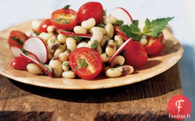 Salade de Pois Frais aux Radis, Tomates et Menthe