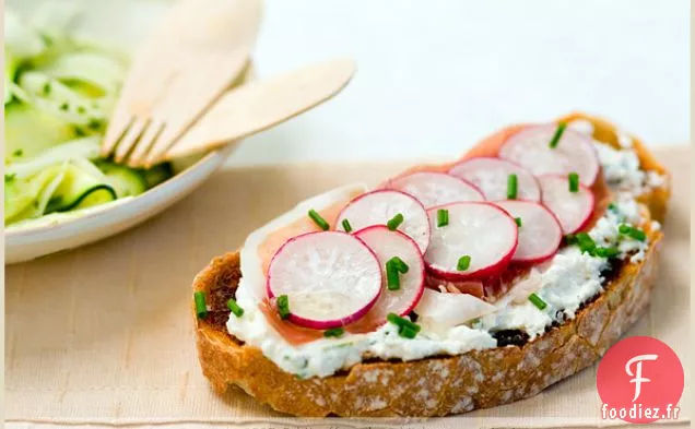 Tartine Au Miel Et Au Prosciutto