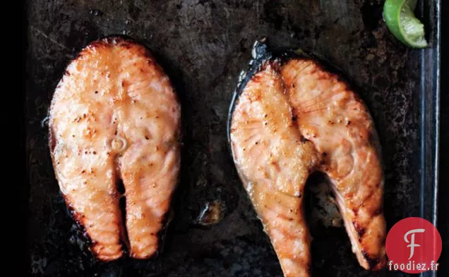 Steaks de Saumon glacés au Miso