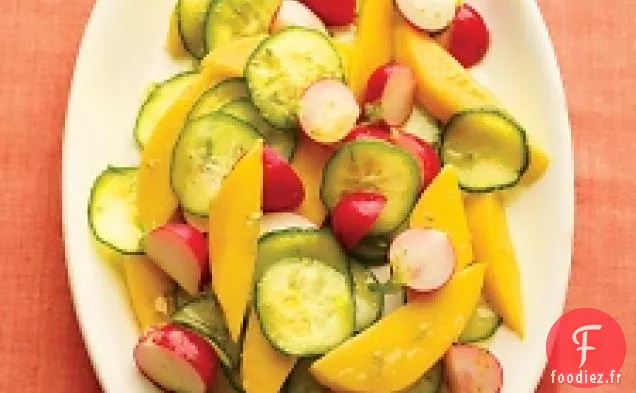 Salade De Mangue Et Radis Avec Vinaigrette Au Citron Vert
