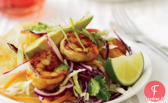 Tostadas de Crevettes Chipotle