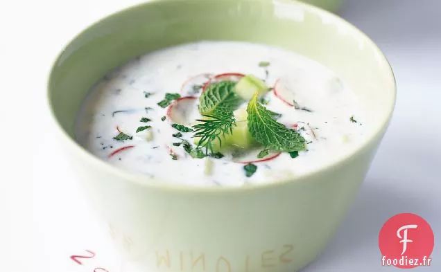 Soupe Froide de Concombre à la Menthe