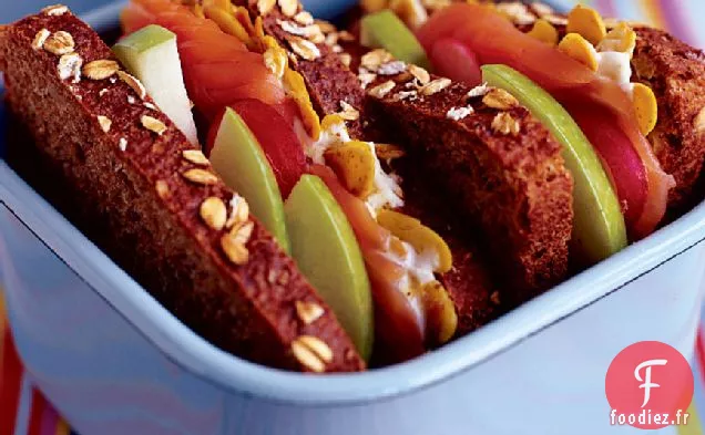 Sandwichs au Saumon Fumé aux Amandes au Curry