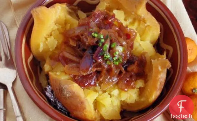 Rutabaga Cuit Au Four Avec Confit D'Oignons Épicés Marocains