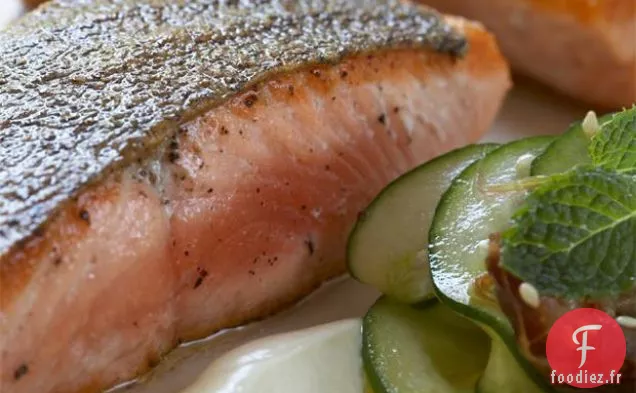 Saumon Aux Dattes Marinées, Concombres Et Yogourt Miellé