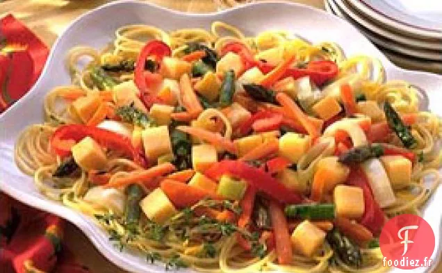 Légumes Rôtis Au Citron Et Au Thym Avec Pâtes