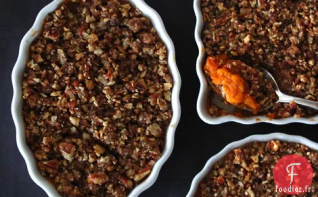 Patates Douces Avec Garniture Pralinée Aux Noix De Pécan Et Au Gingembre