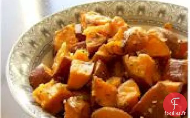 Patates Douces Au Thym Et À L'Ail