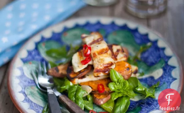 Salade De Patates Douces Et Halloumi