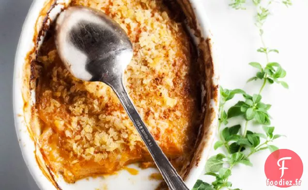 Gratin de Patates Douces et Pommes Marinées