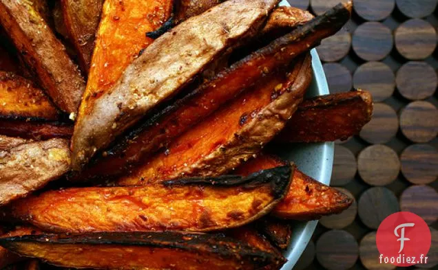Quartiers De Patates Douces Épicés + Cinq Etceteras