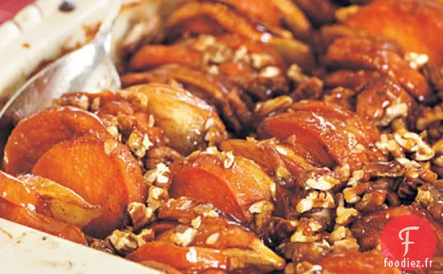 Pommes Rôties et Patates Douces dans un Glaçage Miel-Bourbon
