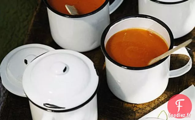 Soupe de Patates Douces Rôties et de Pommes