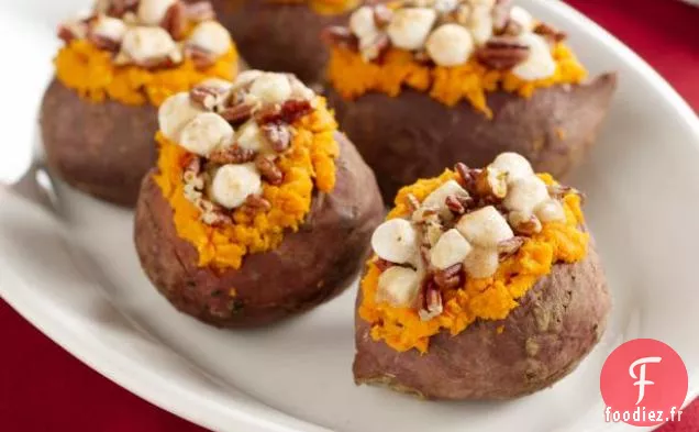 Patates Douces Farcies au Streusel aux Pacanes et à la Guimauve