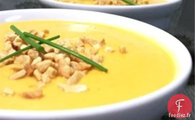 Soupe Crémeuse De Patates Douces Au Gingembre