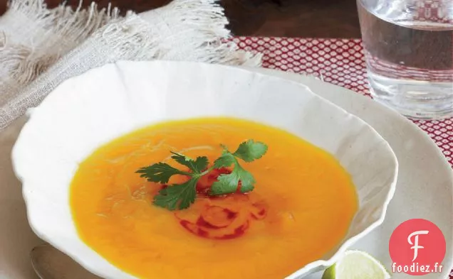 Soupe de Patates Douces au Gingembre