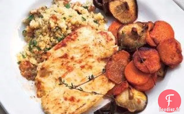 Poulet Mariné Au Yaourt Aux Champignons Et Patates Douces