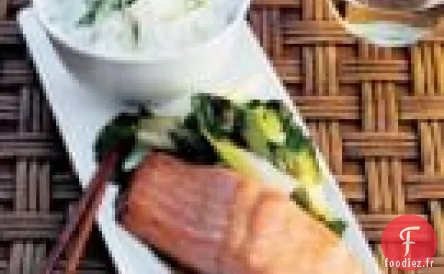Saumon Glacé Au Miso Et Au Bok Choy
