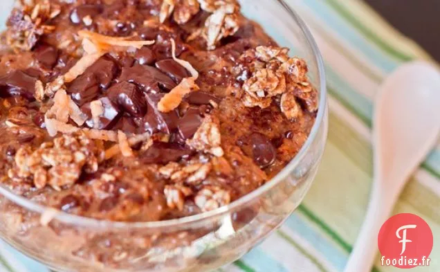 Flocons d'Avoine à la Patate Douce au Chocolat Double