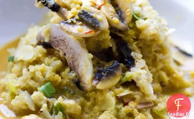 Risotto Au Quinoa Aux Amandes Et Au Safran Épicé À La Noix De Coco