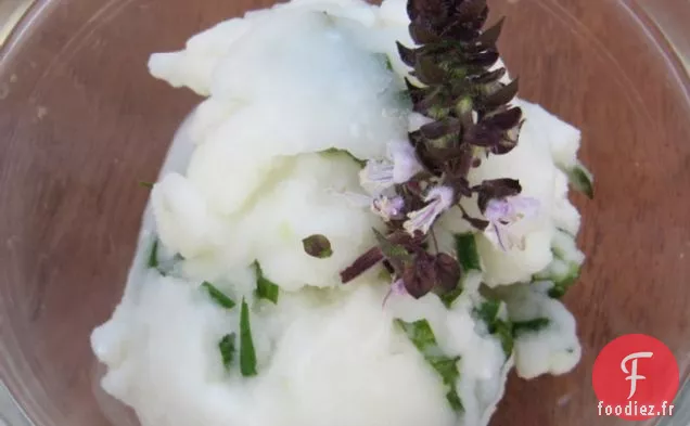 Sorbet Au Basilic Thaï, Noix De Coco Et Citron Vert