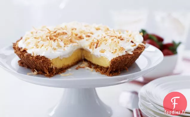 Tarte Citron-Noix de Coco à la Crème de Cassonade