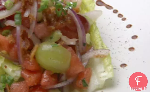 Salade de Pastèque à la Vinaigrette au Chocolat