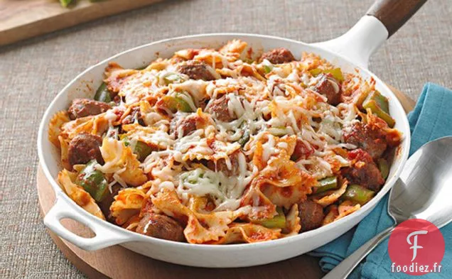 Noeuds Papillon à la Saucisse et aux Pâtes Italiennes