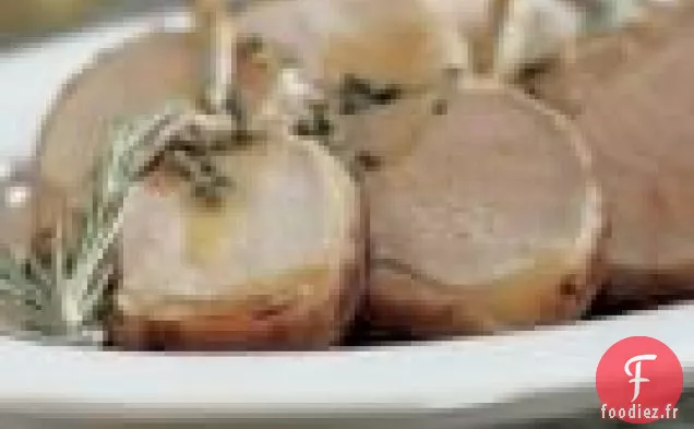 Longe De Porc Rôtie À La Sauce Au Poivre Vert