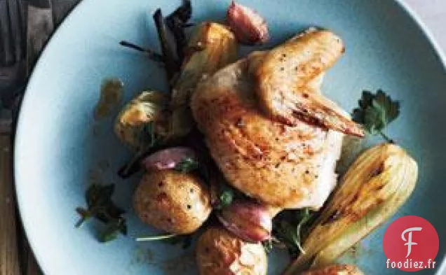 Recette De Poulet Rôti, Pommes De Terre Et Fenouil