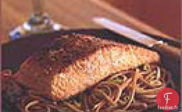 Saumon au Sésame aux Nouilles Soba