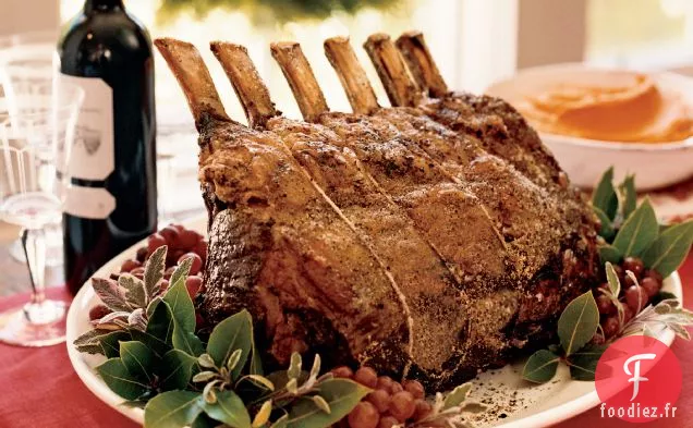 Côte de Bœuf en Croûte de Sel et Poivre avec Jus de Sauge