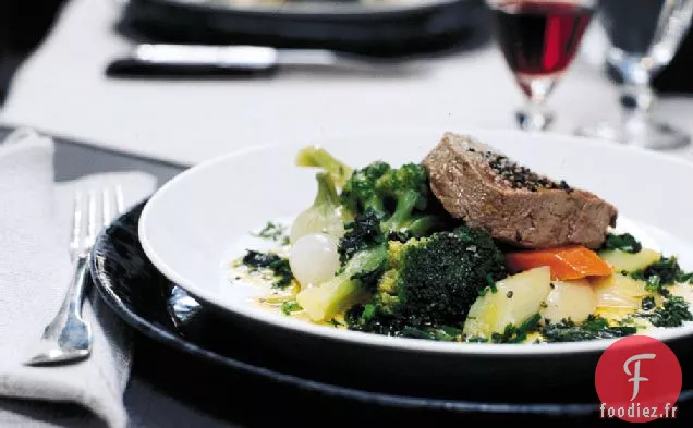 Filet de Bœuf Poché avec Vinaigrette Fines Herbes