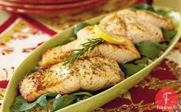 Saumon Grillé au Citron et à l'Huile d'Olive