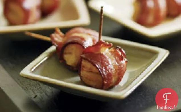 Pétoncles de Soja au Gingembre enrobés de Bacon