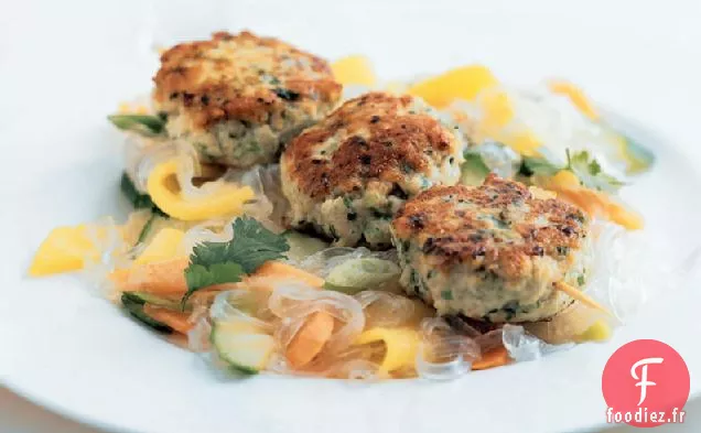 Galettes de Poulet Asiatique et de Châtaignes d'Eau