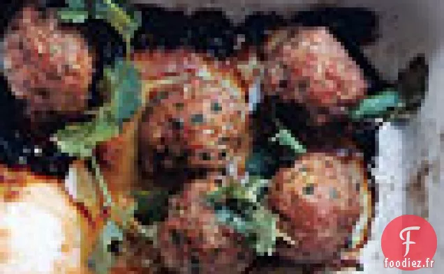 Boulettes de Viande Asiatiques avec Trempette au Sésame et au Citron Vert
