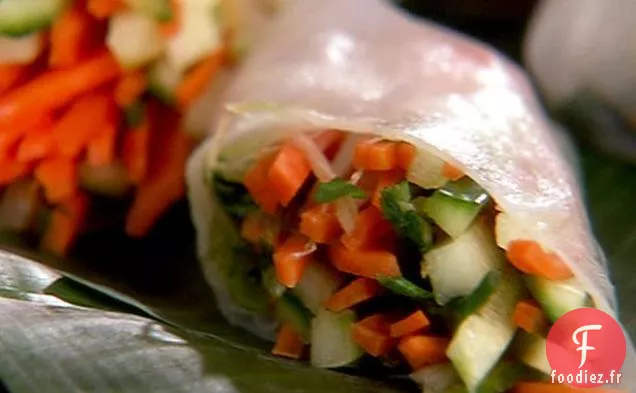 Rouleaux d'Été avec Trempette au Gingembre