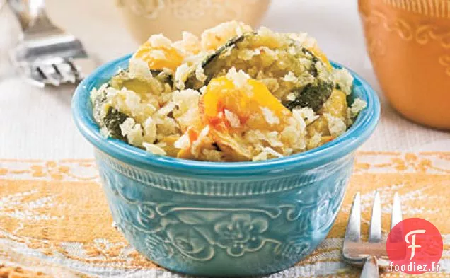 Casserole De Courge Américaine Avec Garniture De Croustilles Croustillantes