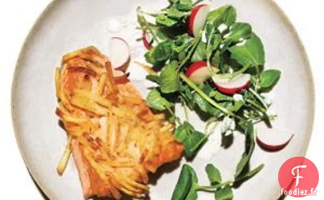 Recette de Salade de Saumon en croûte de Pommes de Terre Et Cresson