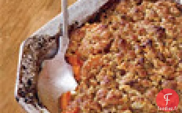 Ignames Grenat Au Sirop D'Érable Blis Et Streusel Au sucre D'Érable