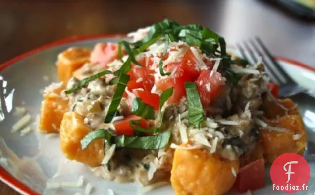Gnocchis de Patates Douces à la Saucisse Italienne Alfredo