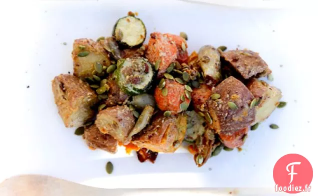 Mélange de Légumes Avec Vinaigrette au Wasabi Tahini