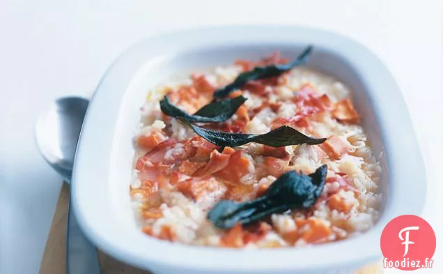 Risotto À La Pancetta, Patate Douce Et Sauge