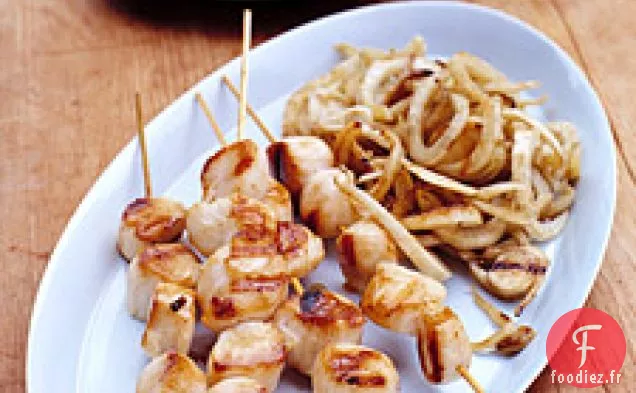 Pétoncles De Mer Grillés Et Fenouil