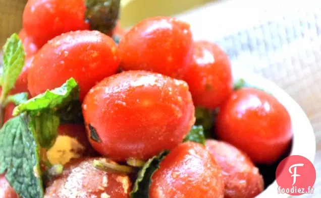 Tomates Cerises à la Menthe Douce