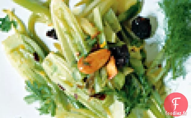 Fenouil Sauté aux Amandes, Raisins Secs et Safran